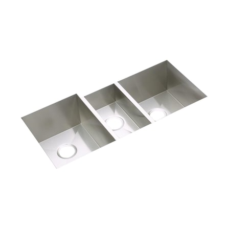 Elkay Crosstown 16 Gauge Stainless Steel 40 X 20-1/2 X 10 Triple Bowl Undermount Sink EFU402010